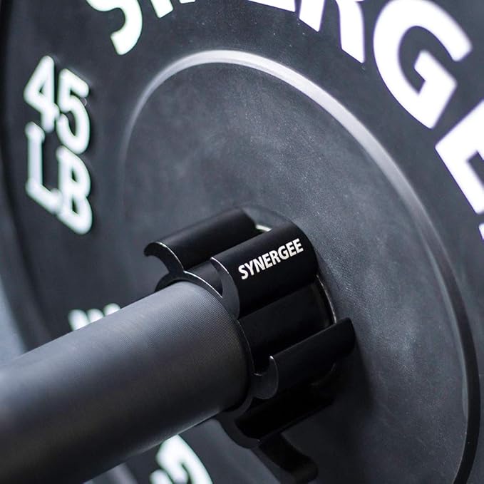 Synergee Jet Black Aluminium Barbell Collars – Locking 2" Olympic