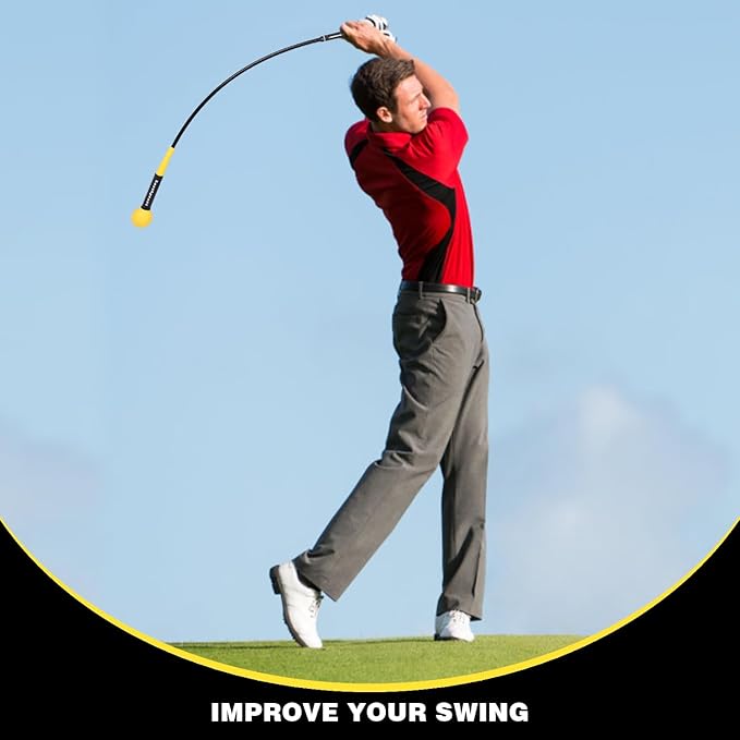 Golf Swing Trainer, Golf Warm-Up Stick for Improve Strength Tempo Balance and Flexibility, Golf Training Aid Ideal for Indoor and Outdoor Practice