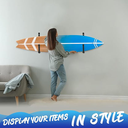 Yes4All Heavy Duty Steel Wall Mount Paddle Board Racks, Surfboard Holder, Suitable for Both Indoor and Outdoor Storage