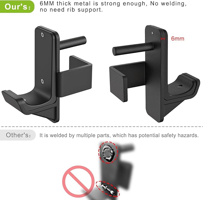 Kipika J-Hooks and Weight Plate Holder Set for 2" x 2" and 3" x 3" Power Rack - Squat Rack Attachments for Strength Training and Weight Storage - Fit Standard 1-inch and Olympic 2-inch weight plates