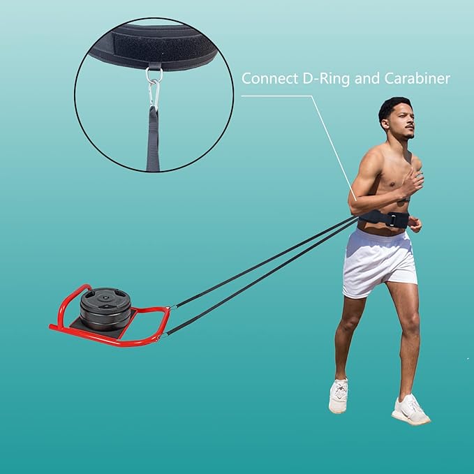 Weighted Training Waist Belt for Pulling Sled and Tires