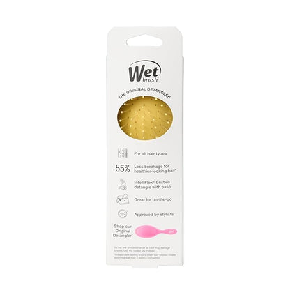 Wet Brush Mini Detangler Hair Brush, Rays (Sun Days), Detangling Travel Hairbrush, Ultra-Soft IntelliFlex Bristles Glide Through Tangles with Ease, Pain-Free, All Hair Types