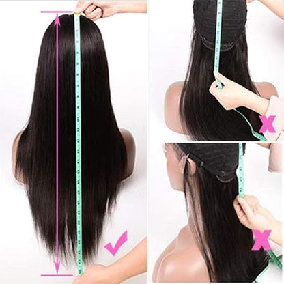 Headband Wigs Human Hair 180% Density 12A Kinky Straight Human Hair Headband Wigs For Black Women Yaki Straight Human Hair Wigs With Headband Attached Half Wig Natural Black Color 26 Inch