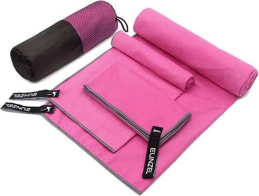 Eunzel Quick Dry Camping Towel 3 Size 1 Pack,Fast