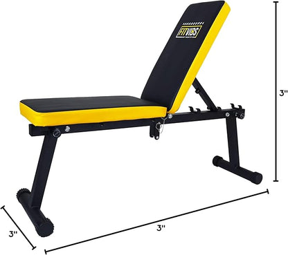 Signature Fitness Heavy Duty Adjustable and Foldable Utility
