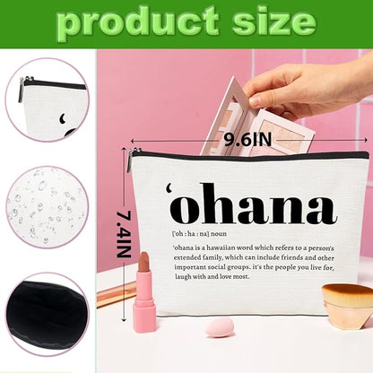 4pcs Hawaiian Inspirational Makeup Bag, Hawaiian Gifts Cosmetic Bag, Hawaii Souvenirs, Minimalist Thank You Gifts for Women Female Grandma Friend Wife Mom Sister