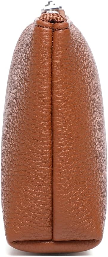 PU Leather Makeup Simple and Convenient Handbag Small Exquisite Storage Bag (Pu/Saddle Brown)