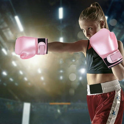 Garneck Kids Boxing Gloves Training Gloves Training Mitts Junior Punch PU Leather Sponge Filled for Toddler and Youth Red