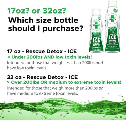 Rescue Detox ICE - Green Tea Flavor - 32oz | Works in 90 Minutes