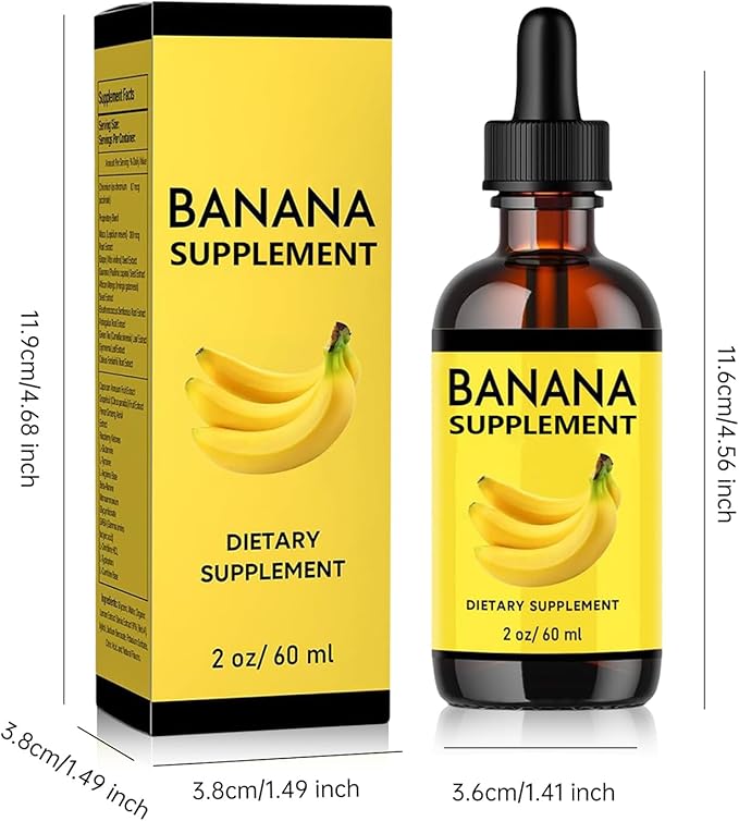 Banana Supplement Liquid Original Banana Extract Liquid for Women Gut Health 2 Pack