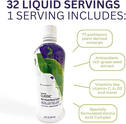 Youngevity Ultimate Classic - Multi-Vitamin & Mineral Complex | Natural Source Of Essential Daily Nutrients | Highly Absorbable Liquid | (2)