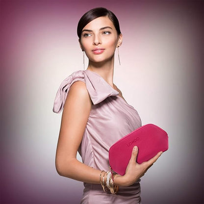 Genuine Leather Makeup Bag Cosmetic Pouch Travel Organizer Toiletry Clutch