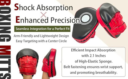 MERCIEL Pro Training Boxing Gloves and Boxing Punching Mitts for Adults – Comprehensive Boxing Set Adult Men and Women for Training, Muay Thai, MMA, Kickboxing, and Heavy Bag Work