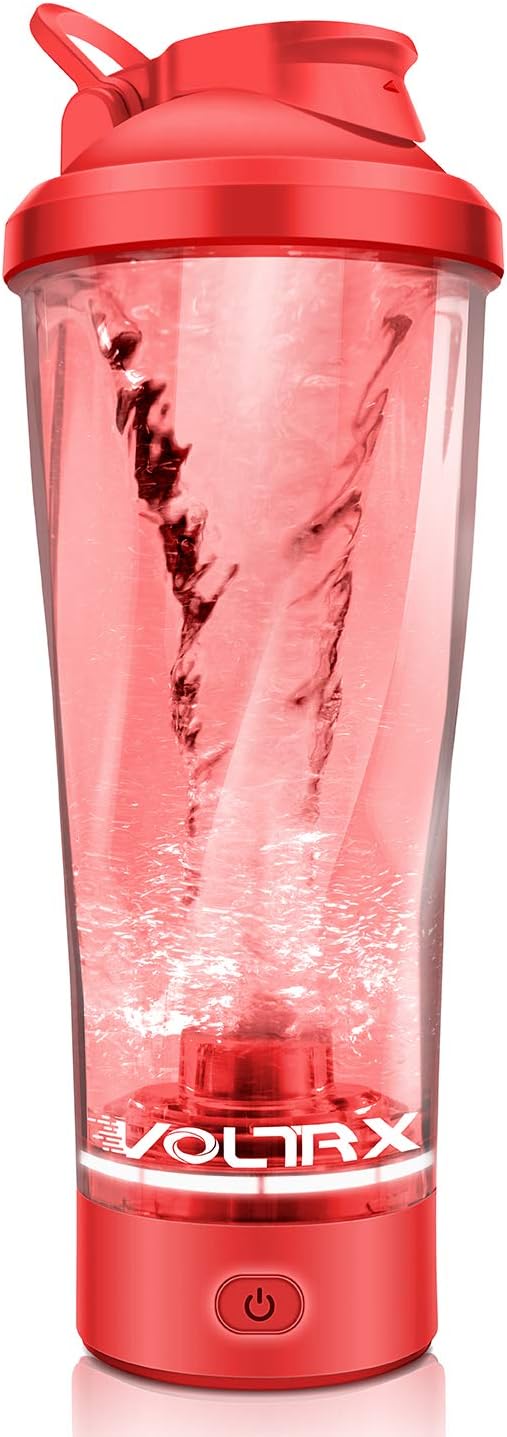 VOLTRX Premium Electric Protein Shaker Bottle, Made with Tritan - BPA Free - 24 oz Vortex Portable Mixer Cup/USB Rechargeable Shaker Cups for Protein Shakes