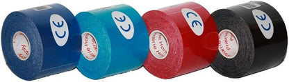 PreCut Kinesiology Tape Sport Pro (20 Pre Cut 10 Inch Strips per Roll) Athletic Recovery Muscle Support Physio TheWrapeutic Aid (Assorted Colors) (Pack of 4)