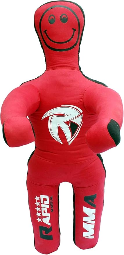Dummy for Kids BJJ Wrestling Dummy Punchin0 Ba0 MMA Brazilian Jiu Jitsu Children Judo Youth Throwin0 Boxin0 Dummy Dummies 3 FT 36 INCHES UNFILLED, None, Red & Black