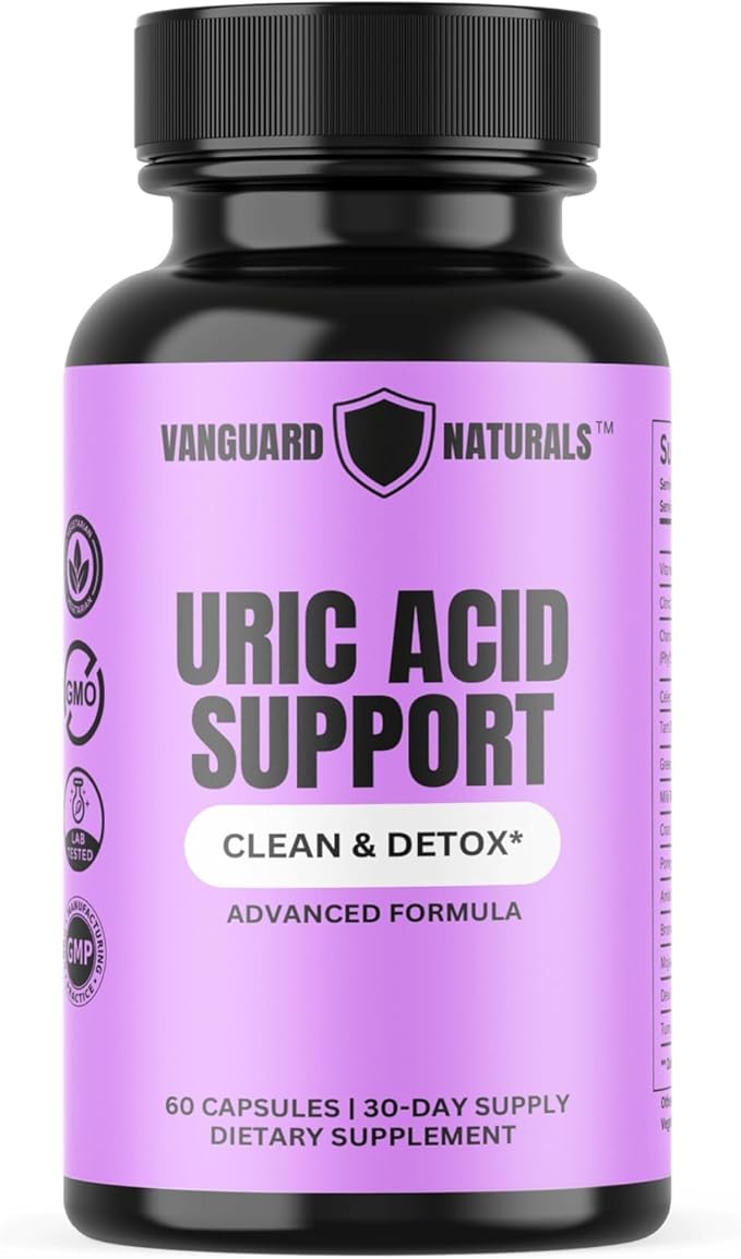 Uric Acid Support Advanced Formula- Clean and Detox - with Tart Cherry, Celery, Bromelain, Tumeric - Balances Uric Acid Levels and Support Joint Health - Non GMO - 60 Veggie Capsules