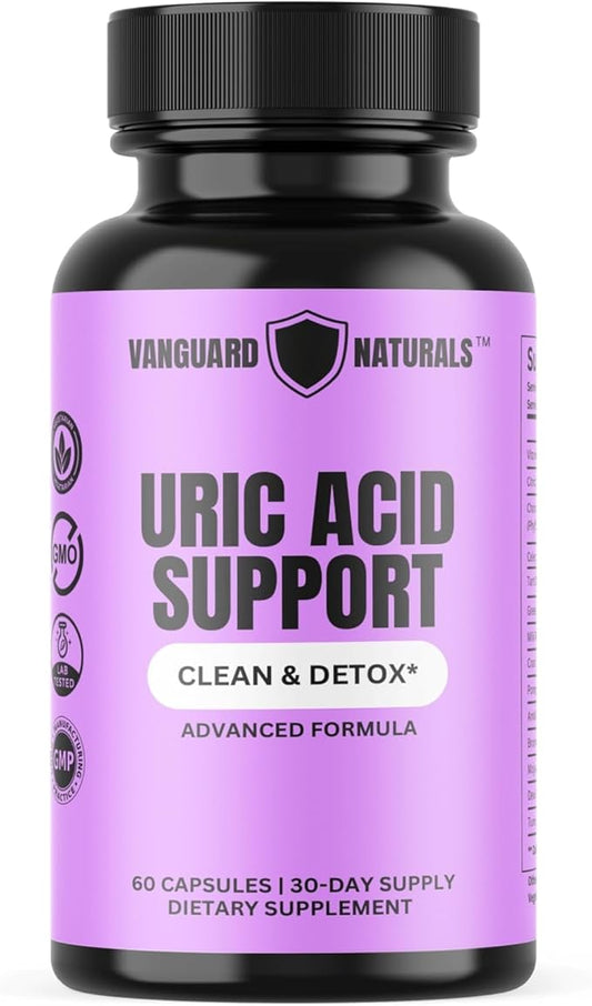 Uric Acid Support Advanced Formula- Clean and Detox - with Tart Cherry, Celery, Bromelain, Tumeric - Balances Uric Acid Levels and Support Joint Health - Non GMO - 60 Veggie Capsules