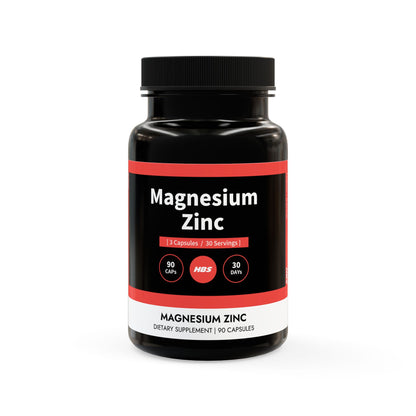 HBS, Magnesium Zinc Supplement (90 Vegetable Capsules)