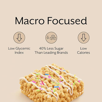 ProMix Nutrition Protein Puff Bars, 12-Pack - Chocolate Chip - Marshmallow Crispy Treat - Great Tasting & Healthy On The Go Snack - High Protein & Low Calorie - Non-GMO & Free From Gluten, Soy, & Corn