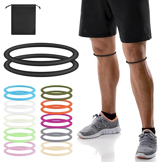 Patellar Bands Tendon Knee Strap 2PCS Knee Pain Relief & Patella Support Brace for Running, Basketball, Tennis, Hiking, Squats - Stabilizing Compression Band for Jumper's Knee, Soccer, Volleyball & Workouts(Black)