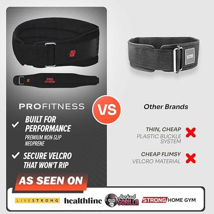 ProFitness Weight Lifting Belt - Premium Weightlifting Belt