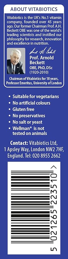 Wellman Vitabiotics 50+ Advanced Vitamin and Mineral Supplement 30 Tablets