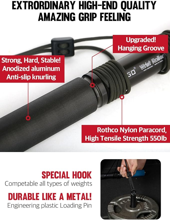 GD Wrist Roller V.W Forearm Blaster Trainer Arm