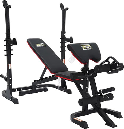 Signature Fitness Multifunctional Workout Station Adjustable Workout Bench 800-Pound Capacity