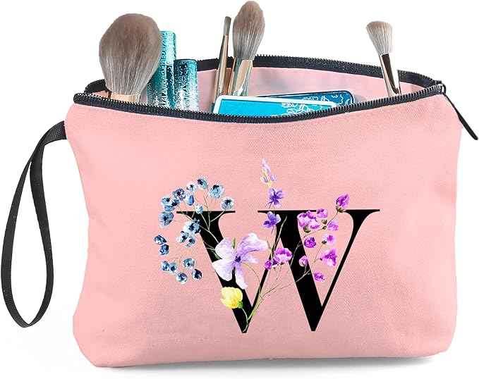 SEAMOON Birthday Inspirational Bridesmaid Proposal Team Small Gifts for Women Mom Aunt Teacher Sister Coworkers Makeup Cosmetic Bag Travel with Mirror Mothers Day Christmas Graduation W