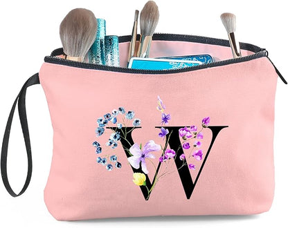 SEAMOON Birthday Inspirational Bridesmaid Proposal Team Small Gifts for Women Mom Aunt Teacher Sister Coworkers Makeup Cosmetic Bag Travel with Mirror Mothers Day Christmas Graduation W