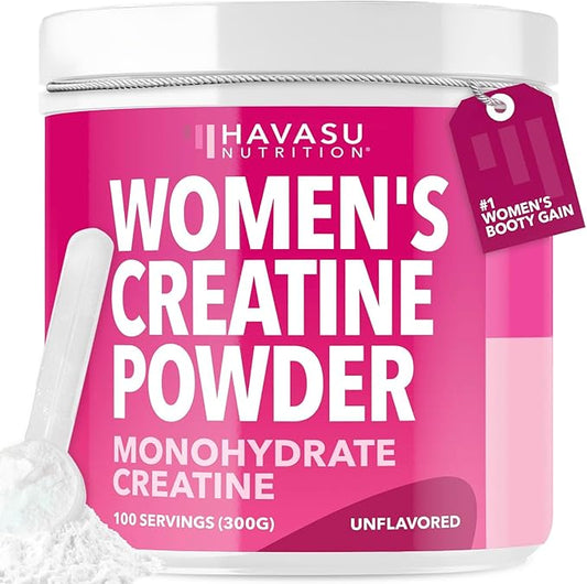 Creatine for Women With Micronized Creatine Monohydrate Powder for Post Workout Recovery Powder - Creatine for Women Booty Gain - 3g Unflavored, Non-GMO, Vegan Creatine Powder for Woman - 100 Servings