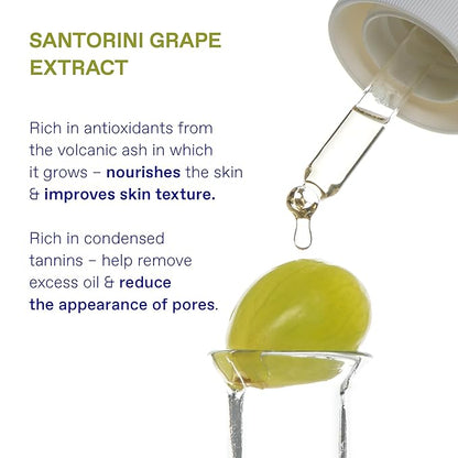 KORRES Santorini Grape Duo Regimen Set, Velvet Skin Drink Face Oil & Poreless Skin Cream, Smooth & Hydrate Skin, Refine Pores & Texture, Resveratrol & Salicylic Acid, Vegan, Full Size, 30ml + 40ml