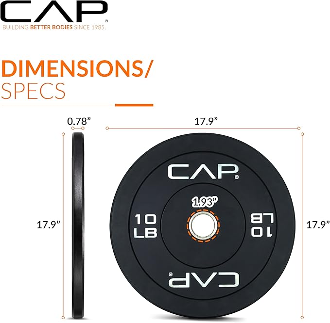 CAP Barbell Rubber Olympic Bumper Plate