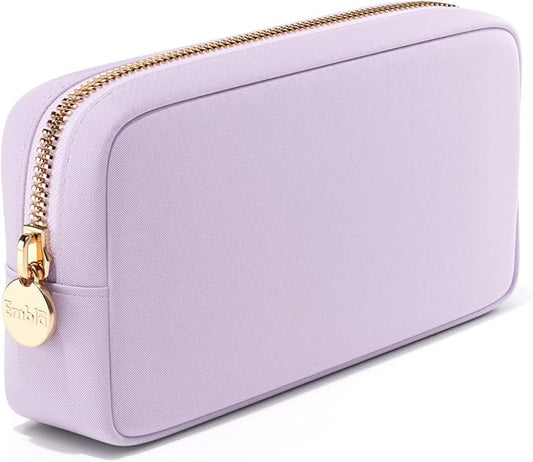 Embla Makeup Bag Travel Cosmetics Pouch and Toiletry Bag, Nylon Zipper Pouch Purse, Cute Make Up Organizer Storage Tote for Women Girls, Waterproof Travel Skincare Case, Small Makeup Bags,Orchid