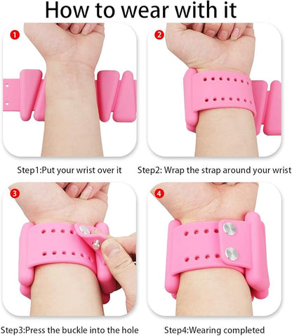 Silicone Wrist Weight Band Wristband(2-PCS Set, 1Lb/pcs S,2Lb/PCS S,2Lb/PCS L)