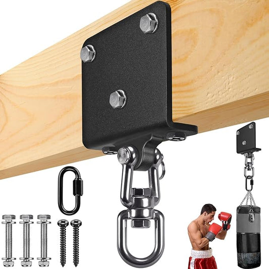 Dolibest Heavy Punching Bag Hanger, I-Beam Mount for Boxing Muay Thai, Wood Beam Hook for Weight Strength Training Systems, Aerial Yoga & Hammock, Resistance Band (1000 LB Capacity)