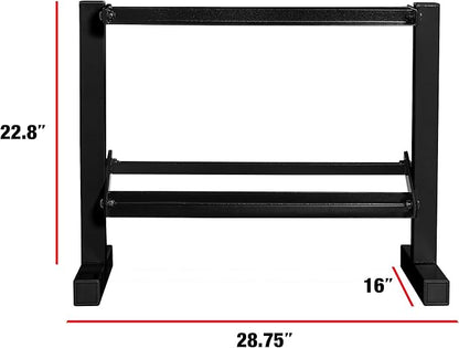 CAP Barbell 150 lb Dumbbell Set with 2-Tier Rack | Multiple Options