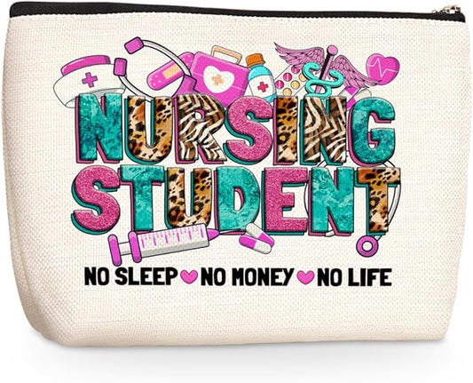 Inspirational Nurse Gifts RN Nurse Student Nurse Makeup Bag Cosmetic Bag Nurse Accessories for Work Nurse Bag for Women Nurse Nursing Graduation Gifts Birthday Christmas Nurse Week Appreciation Gift