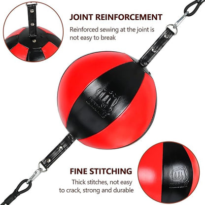 InnoLife Double End Punching Ball Striking Punching Bag Kit, Speed Striking Reflex Kit with Bungee Cords Perfect for Reaction, Agility, and Hand Eye Coordination Training