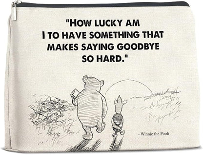 YeleY Pooh Bear Gifts for Women Girls, Friendship Leaving Gifts for Women Girls Friends, Pooh Bear Makeup Bag Cosmetic Bag