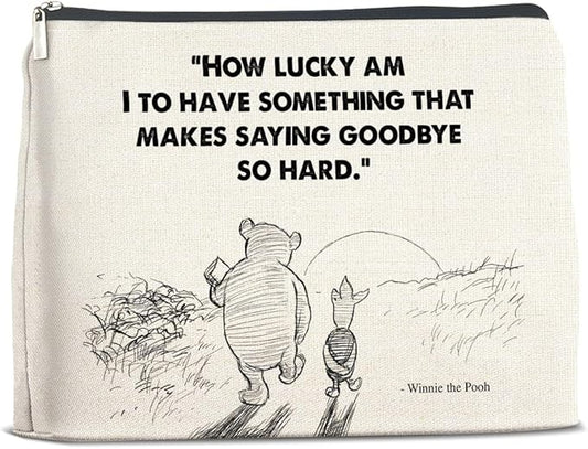 YeleY Pooh Bear Gifts for Women Girls, Friendship Leaving Gifts for Women Girls Friends, Pooh Bear Makeup Bag Cosmetic Bag
