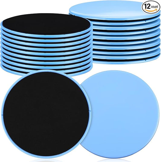 Jenaai 24 Pcs (12 Pairs) Core Sliders Exercise