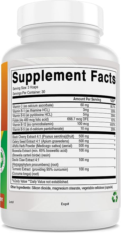 Best Naturals Uric Acid Cleanse Vitamins for Men and Women - 90 Veggie Capsules (90 Count (Pack of 3))