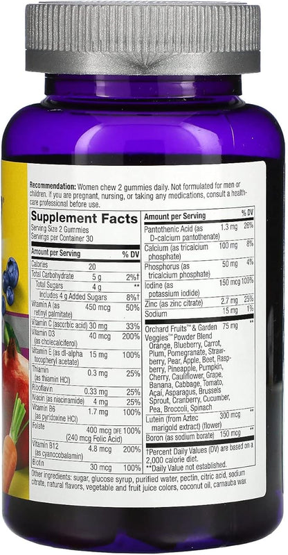 Womens 50+ Gummy Vitamins 60 Gummies (2 Pack).