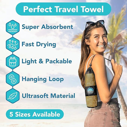 Youphoria Microfiber Travel Towel Fast Drying Lightweight -