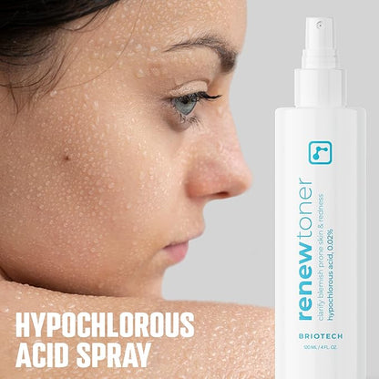 BRIOTECH BrioCare Skin Care Set, Skin Renew Toner Spray 4 fl oz + Mineral Serum 2 fl oz, Minimize Appearance of Acne, Soften Lines, Tighten Wrinkles, Smooth Face Neck Chest, Gift Set for Men & Women