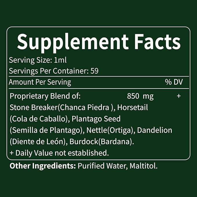 Herbal Complex Extract, Stone Breaker Extract for Kidney Stone Dissolve & Gallstone Dissolver, Detox Support. 4oz