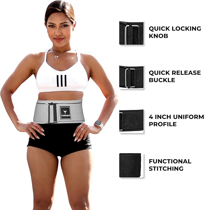 Quick Locking Weight Lifting Belt - Adjustable Lifting 4 inch
