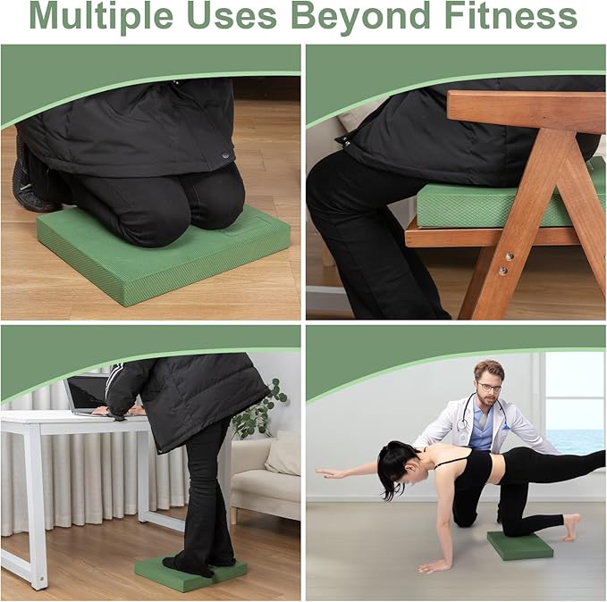 StrongTek Professional Foam Exercise Balance Pad - 15.8" 13" x 2", High-Density